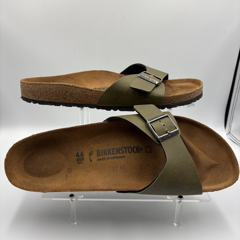 Birkenstock Madrid Mens Sz 13 Olive Green Sandals Slides‎ Slippers Mules